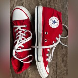 Womens Low Red Converse 566501F Size 9